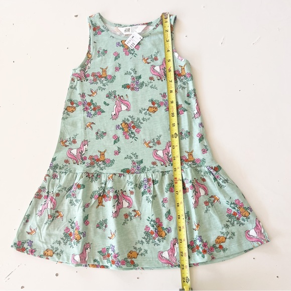 New Cotton Jersey Dress Forest Animals Print NWT - Picture 6 of 11